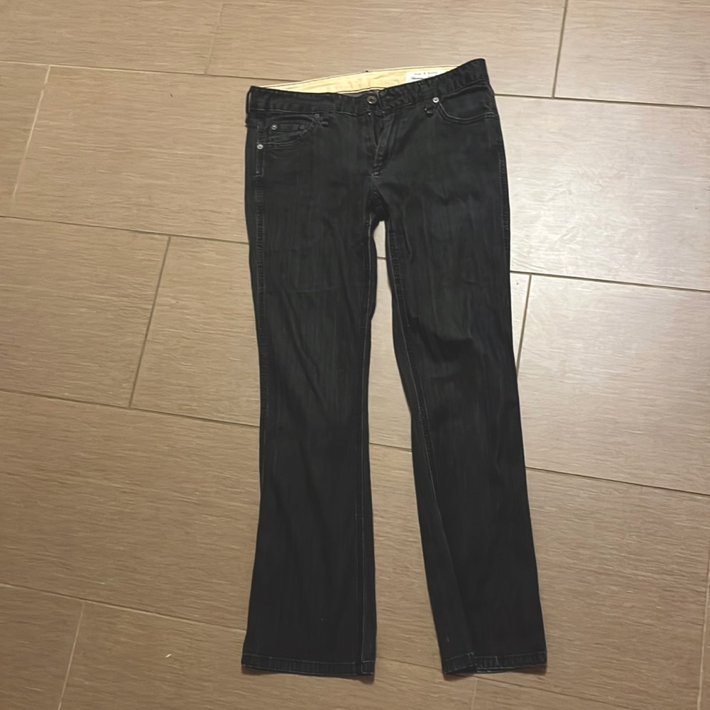 RARE rag & bone handmade in New York grey black straight leg boot cut
